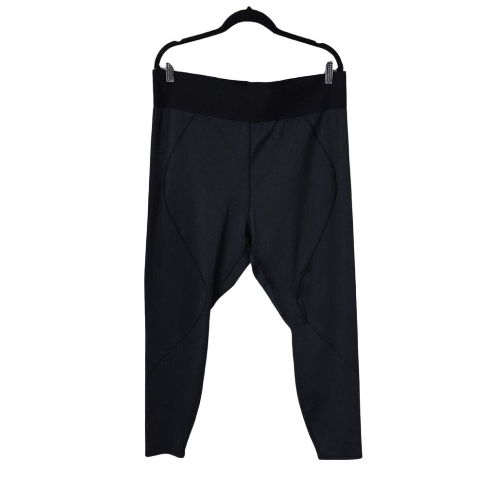 Good American Jet Black Waistband Leggings Womens Plus Size 3X